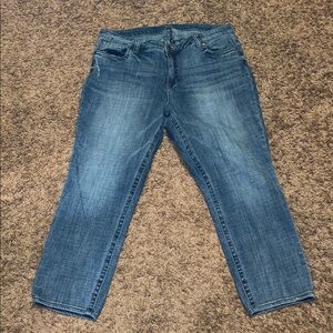 Kut from the Kloth Blue Denim ankle straight leg jeans 18W